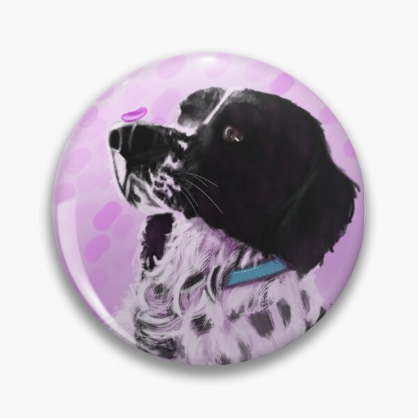 Item preview, Springer Spaniel enjoying some cherry blossoms designed and sold by thingamebobb.
