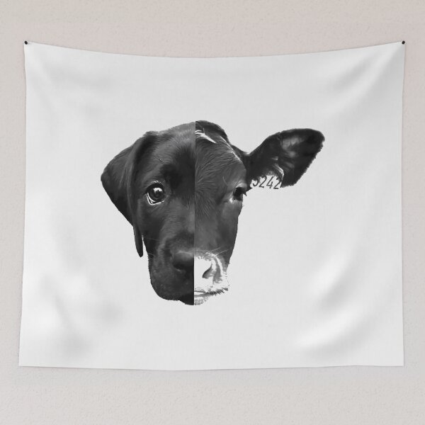 Item preview, Speciesism Cow Dog Split Face   	 designed and sold by caenpparpdp30.