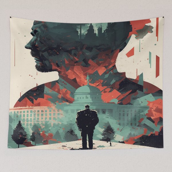 Item preview, Crisis, collapse of the state, watercolor designed and sold by Procerto.