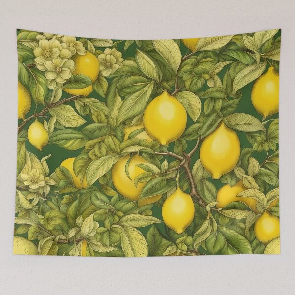 Item preview, A Lemon Tree Has A Lot Of Lemons Botanical Pattern Illustration designed and sold by taiche.