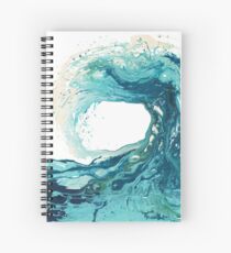 Cuaderno de espiral Imagen de impresión de Ocean Wave - decoración de playa de surf de mar turquesa