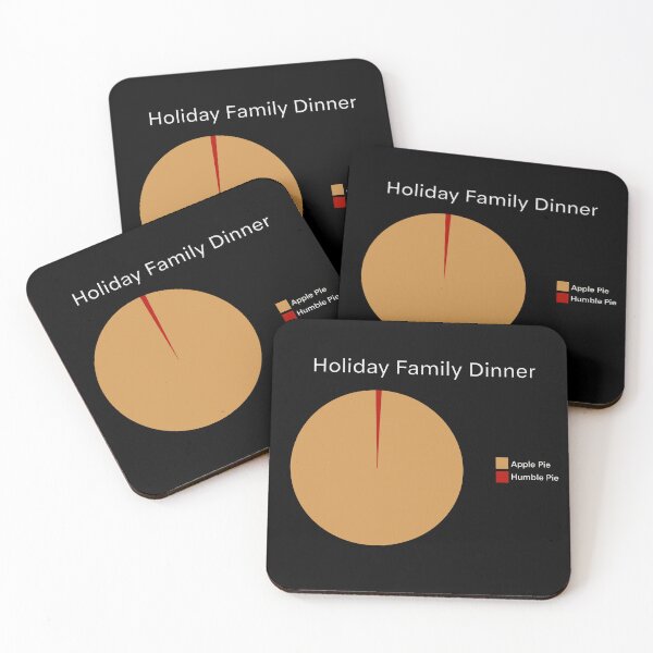Item preview, Holiday Family Dinner Pie Chart - Does Your Family Need More Humble Pie? designed and sold by goldentusk.