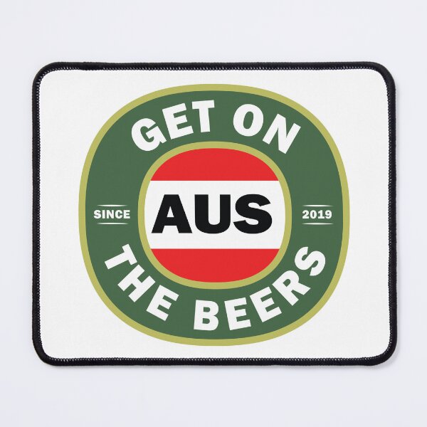 Item preview, Get on the Beers (Covid 19 Aussie parody). designed and sold by POLYM4TH.