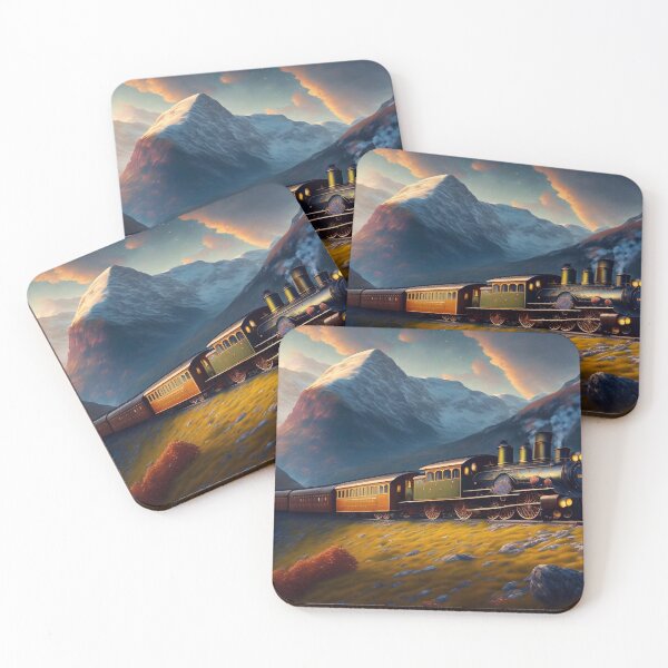 Item preview, Steam train high among the mountains designed and sold by M-Y-A-R-T-.