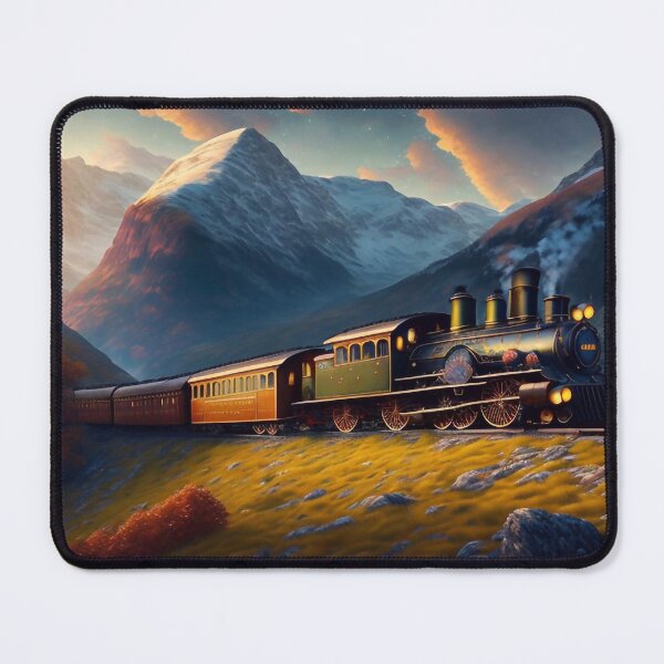 Item preview, Steam train high among the mountains designed and sold by M-Y-A-R-T-.