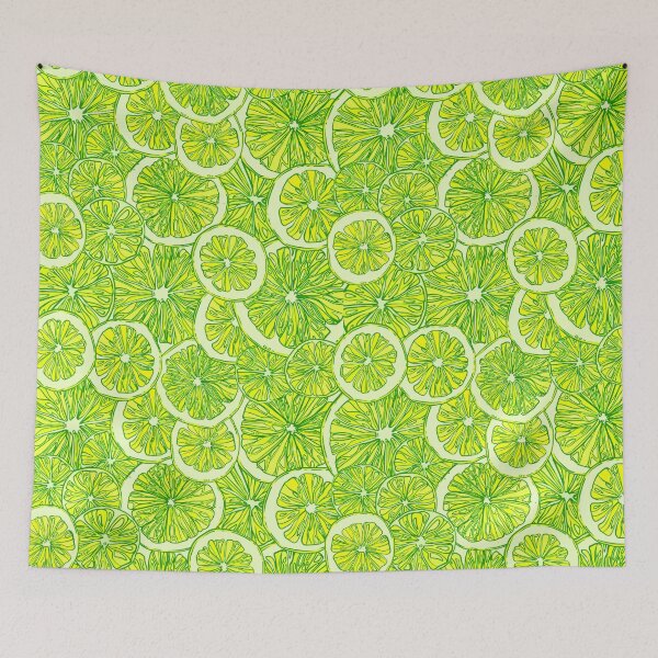 Item preview, pattern with hand drawing cut limes designed and sold by amekamura.