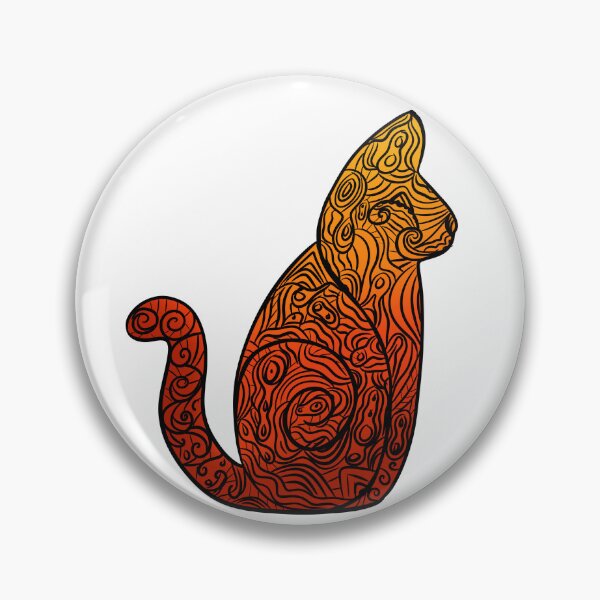 Item preview, Orange Stained Glass Cat designed and sold by thingamebobb.
