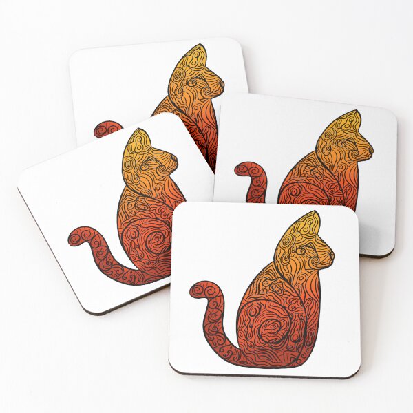 Item preview, Orange Stained Glass Cat designed and sold by thingamebobb.