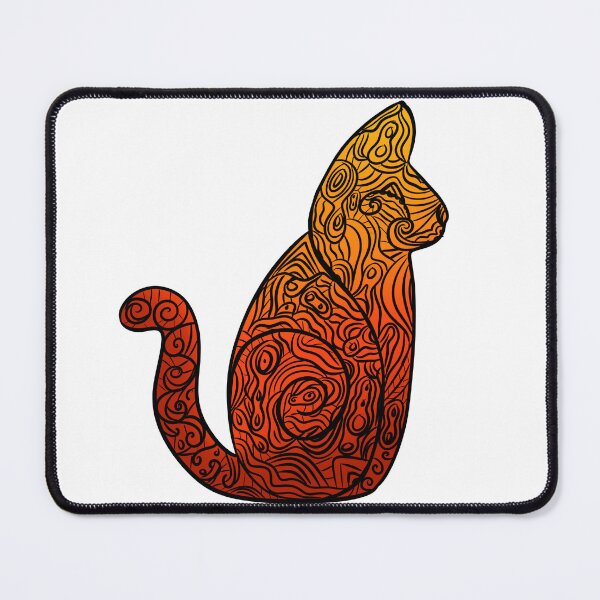 Item preview, Orange Stained Glass Cat designed and sold by thingamebobb.