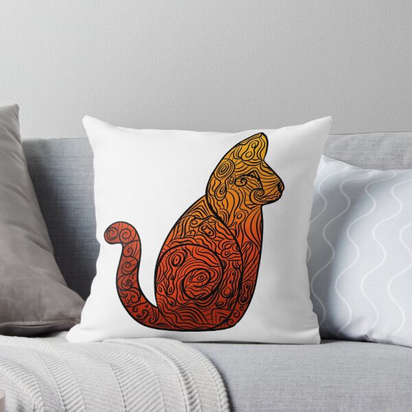 Item preview, Orange Stained Glass Cat designed and sold by thingamebobb.