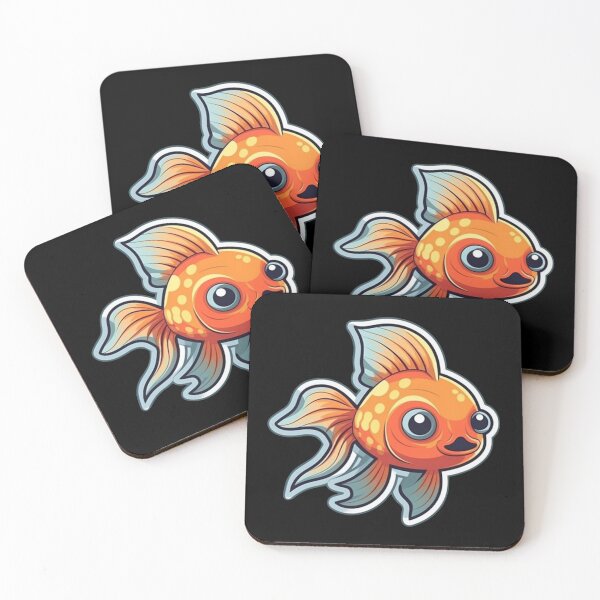 Item preview, Cute Goldfish, Cartoon Style, Sticker Illustration designed and sold by art-max-jenner.