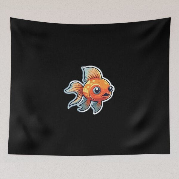 Item preview, Cute Goldfish, Cartoon Style, Sticker Illustration designed and sold by art-max-jenner.