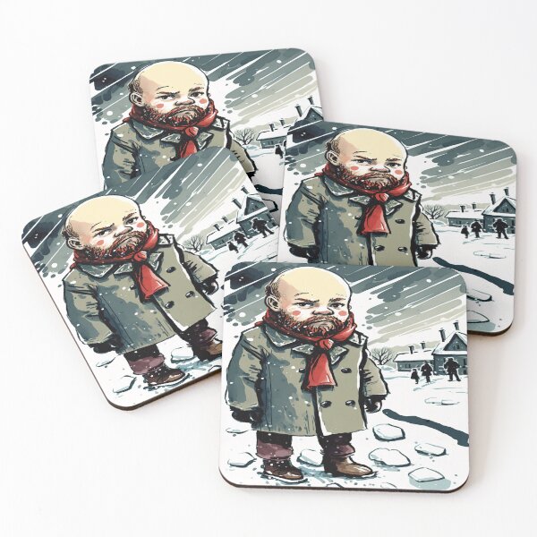 Item preview, Lenin Red revolution caricature, watercolor designed and sold by Procerto.