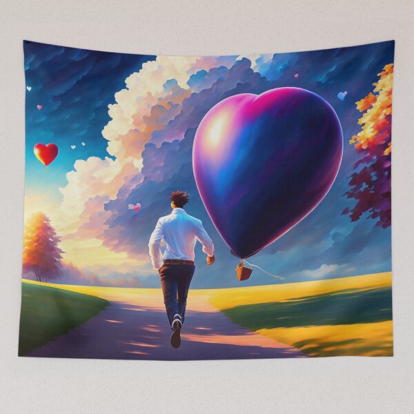 Item preview, A heart shaped balloon flying designed and sold by M-Y-A-R-T-.