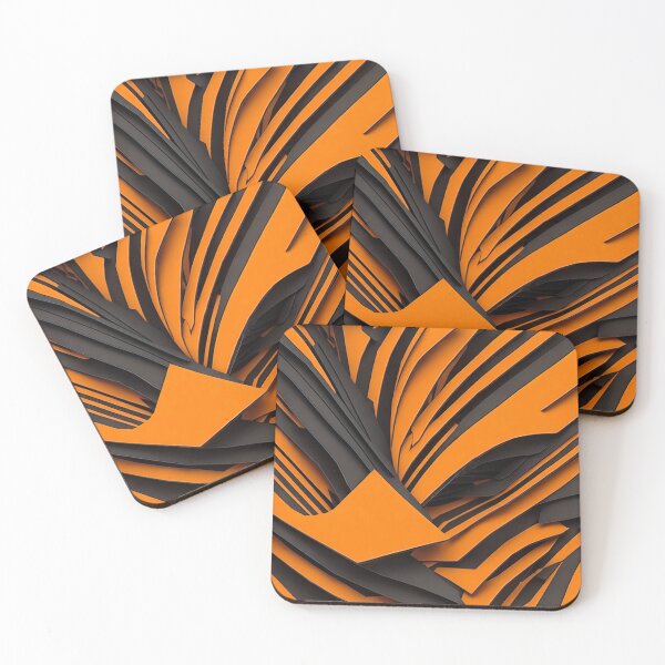 Item preview, Black and orange Abstract pattern designed and sold by Rothnaric.