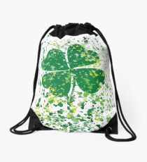 watercolor Clover Drawstring Bag