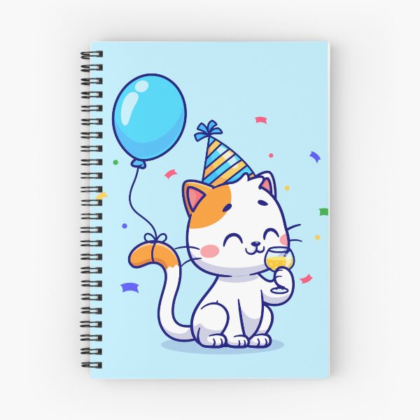 Item preview, Whiskers' Birthday Bash: Cute Cat Balloon Party designed and sold by hjian8219.