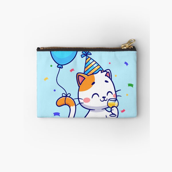 Item preview, Whiskers' Birthday Bash: Cute Cat Balloon Party designed and sold by hjian8219.