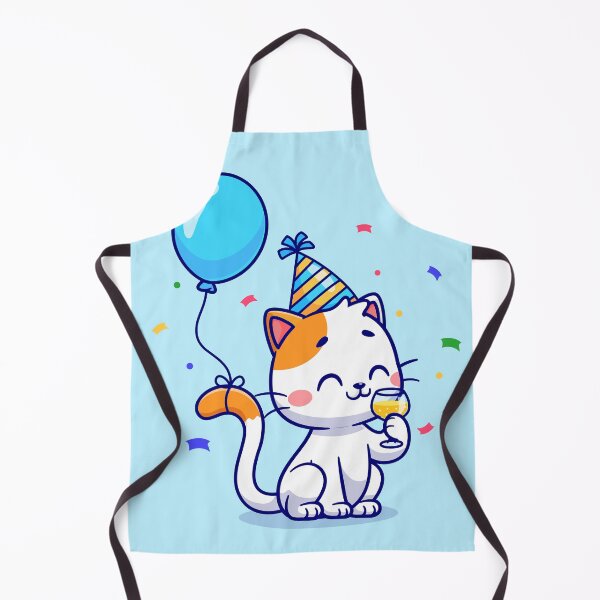 Item preview, Whiskers' Birthday Bash: Cute Cat Balloon Party designed and sold by hjian8219.