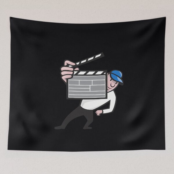 Item preview, Director With Movie Clapboard Cartoon  	 designed and sold by etirnodao15.