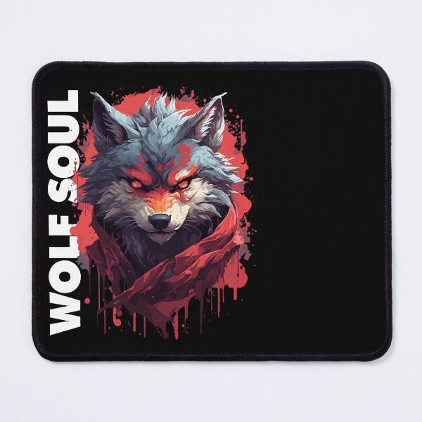 Item preview, Wolf Soul - Intense Red and Grey Wolf Vector Art designed and sold by BNCH44.