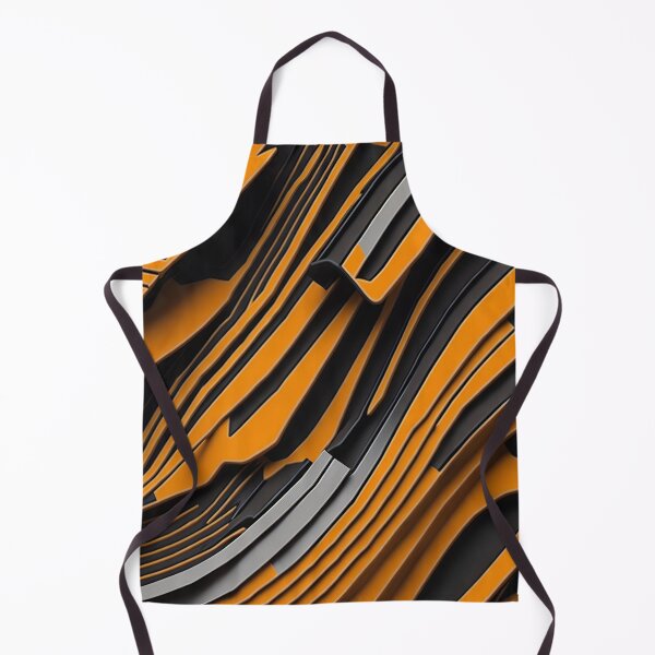 Item preview, Black and Orange Abstract pattern with silver designed and sold by Rothnaric.