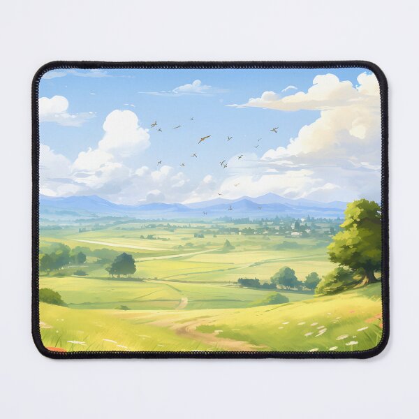 Item preview, Serene Countryside Meadow Escape | Watercolor Landscape Canvas designed and sold by Shirtastically.