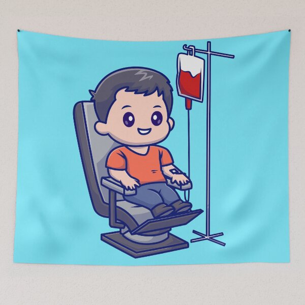 Item preview, Heartwarming Gesture: Cute Man Blood Transfusion designed and sold by hjian8219.