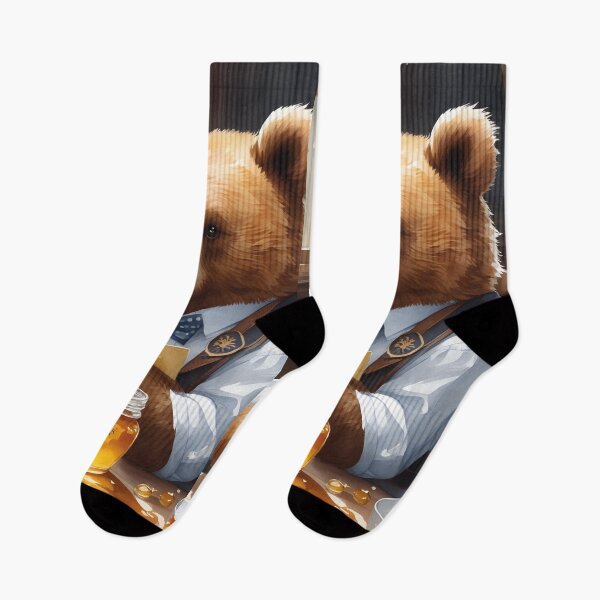 Item preview, cute bear eating honey designed and sold by Mauswohn.