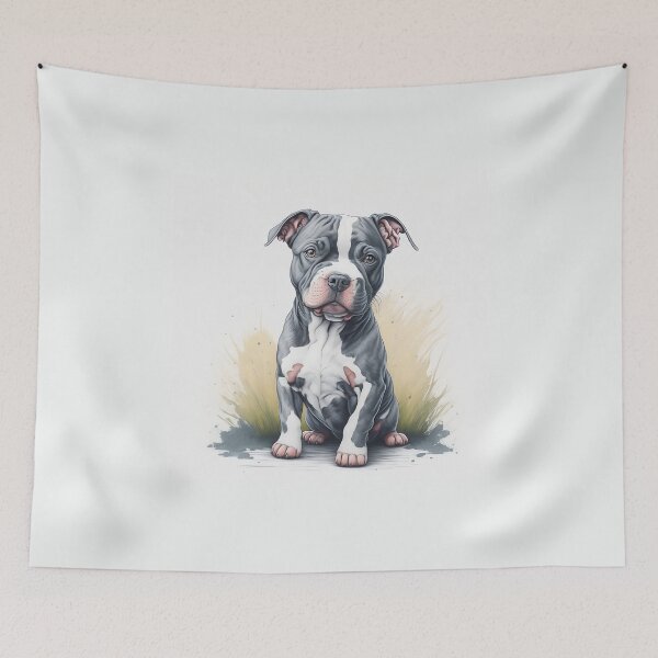 Item preview, Staffordshire bullterrier puppy designed and sold by SpacePingoo.