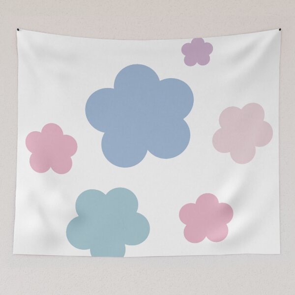 Aperçu de l'œuvre Jolies petites fleurs bleu pastel créée et vendue par NumbleRay.