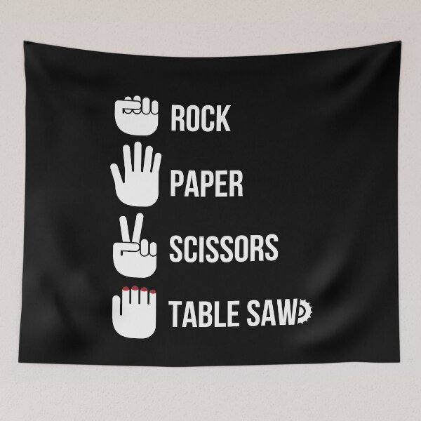 Item preview, Rock Paper Scissors Table Saw Carpenter designed and sold by MooonTees.
