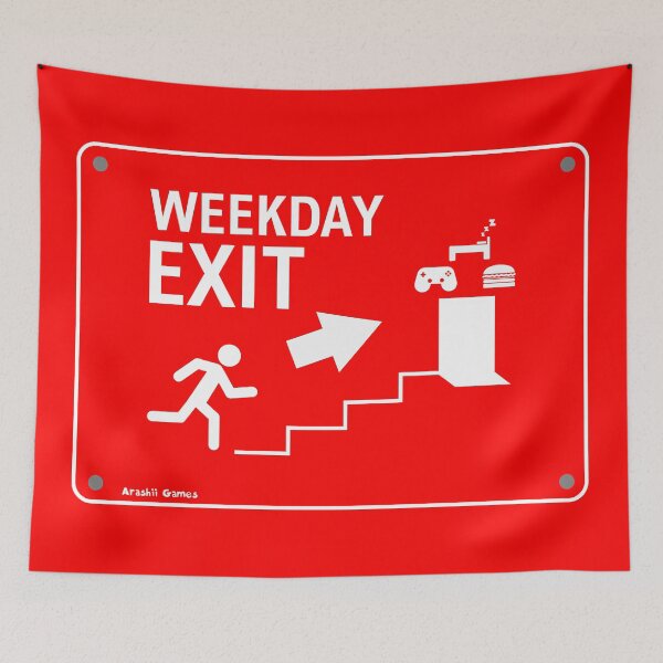 Item preview, Weekday Exit Sign designed and sold by ArashiiGames.
