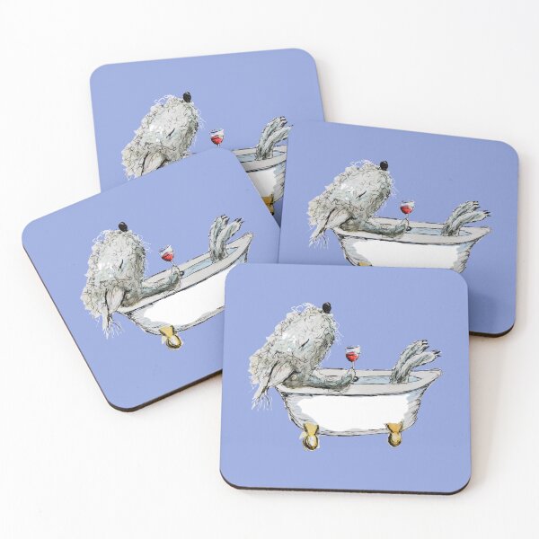 Item preview, Bedlington Terrier Dog in a Bathtub designed and sold by erseph-umph.