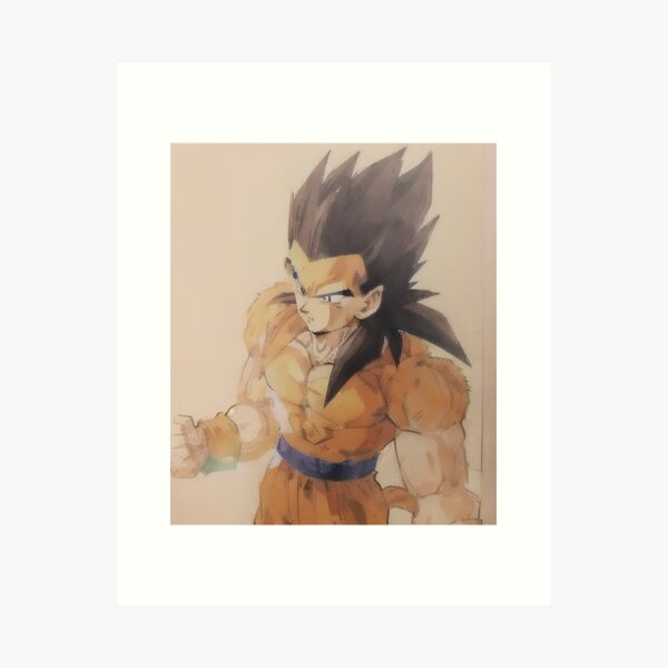 SON GOKU SUPER SAIYAN 4 SAVAGE BATTLE, an art print by Yann