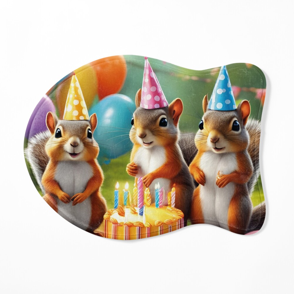 funny squirrels, party, happy birthday