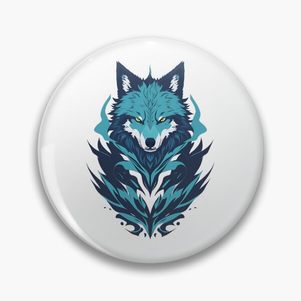 Artikelvorschau, Blaues Wolf-Logo im Vektorstil entworfen und verkauft von NordicBadger.