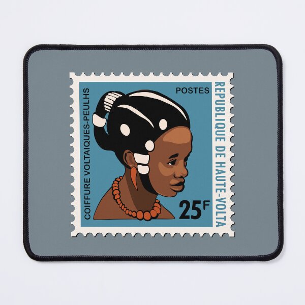 Item preview, 1972 postage stamp Native Girl of Burkina Faso designed and sold by Bimbombam.