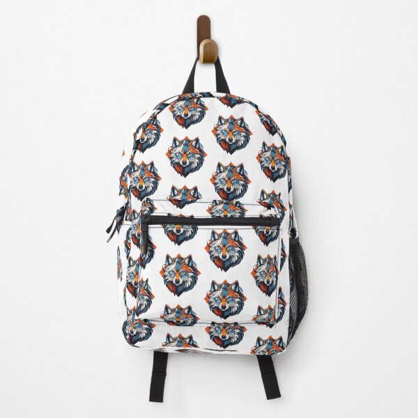 Item preview, Blue and Orange Vector Style Wolf Logo designed and sold by NordicBadger.
