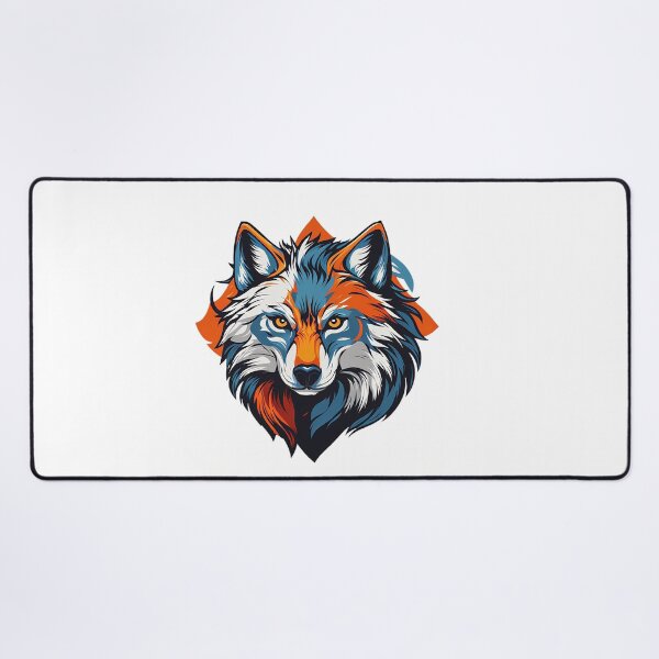 Item preview, Blue and Orange Vector Style Wolf Logo designed and sold by NordicBadger.