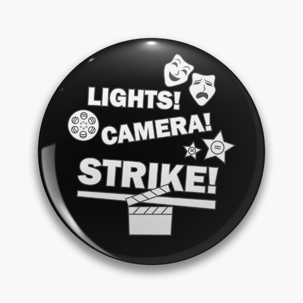 Item preview, Lights Camera Strike 2023 Hollywood Labor Union  designed and sold by The Junto Shop.