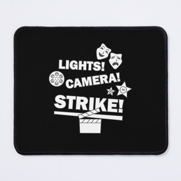 Item preview, Lights Camera Strike 2023 Hollywood Labor Union designed and sold by The Junto Shop.