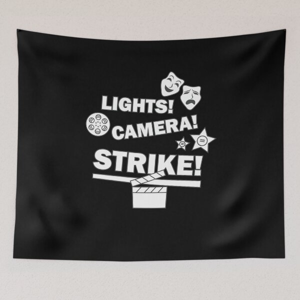 Item preview, Lights Camera Strike 2023 Hollywood Labor Union  designed and sold by The Junto Shop.