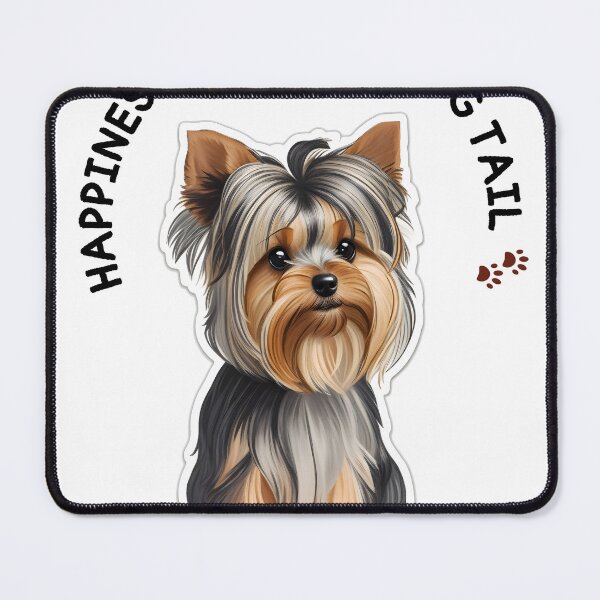 Item preview, Happiness is a Wagging Tail: Yorkie with joy and joie de vivre designed and sold by byaz3.