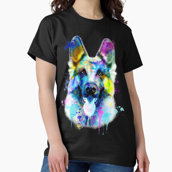 Vista previa del artículo con la obra «Acuarela de pastor alemán, impresión de perro en acuarela, retrato de pastor alemán, pintura de pastor alemán», diseñado y vendido por RomanDigitalArt.