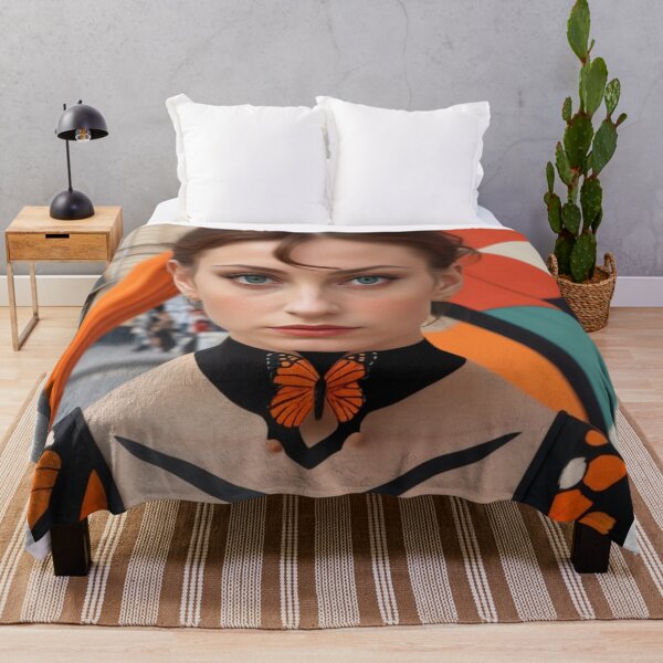 Item preview, Portrait of butterflies woman designed and sold by jsebouvi.