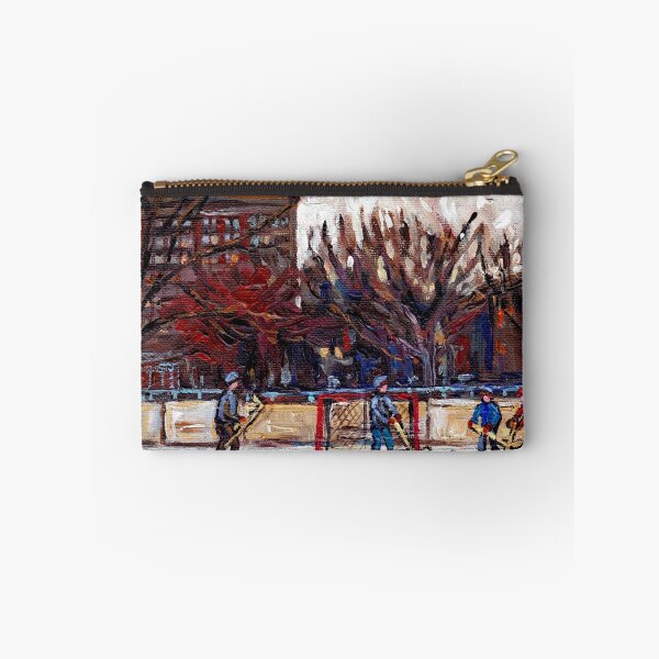 Item preview, CITY OUTDOOR HOCKEY RINK GAME OF SHIMMY PARC LAFONTAINE MONTREAL HOCKEY SCENES designed and sold by Carole  Spandau.