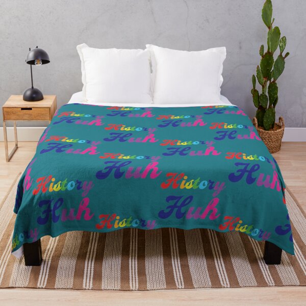Item preview, History, Huh Red, White, and Royal Blue Quote designed and sold by Heathdobbs.