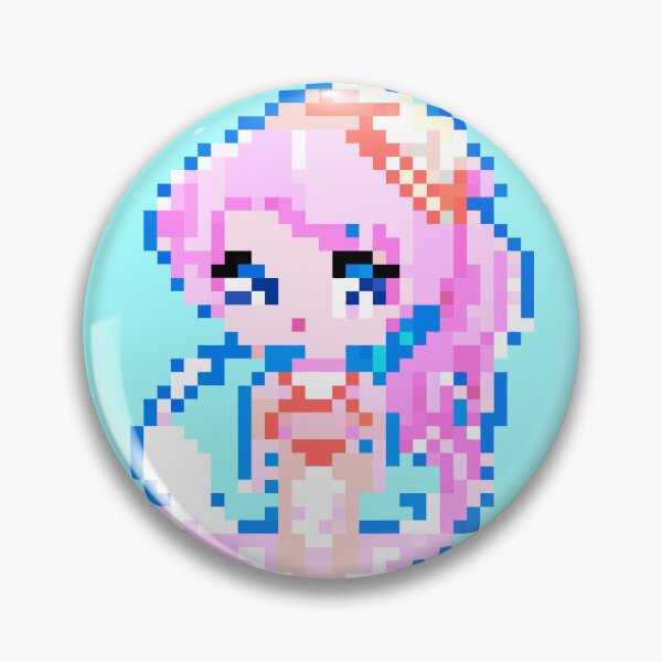 Item preview, Kawaii Mermaid Anime Style Pixel Art designed and sold by Puristock.