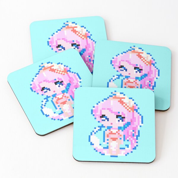 Item preview, Kawaii Mermaid Anime Style Pixel Art designed and sold by Puristock.